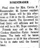 Carrie Reiz - b 6 Apr 1875 - Obituary